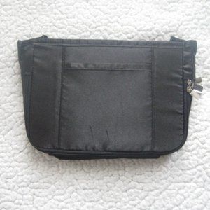 Black Multiple Compartment Purse Organizer